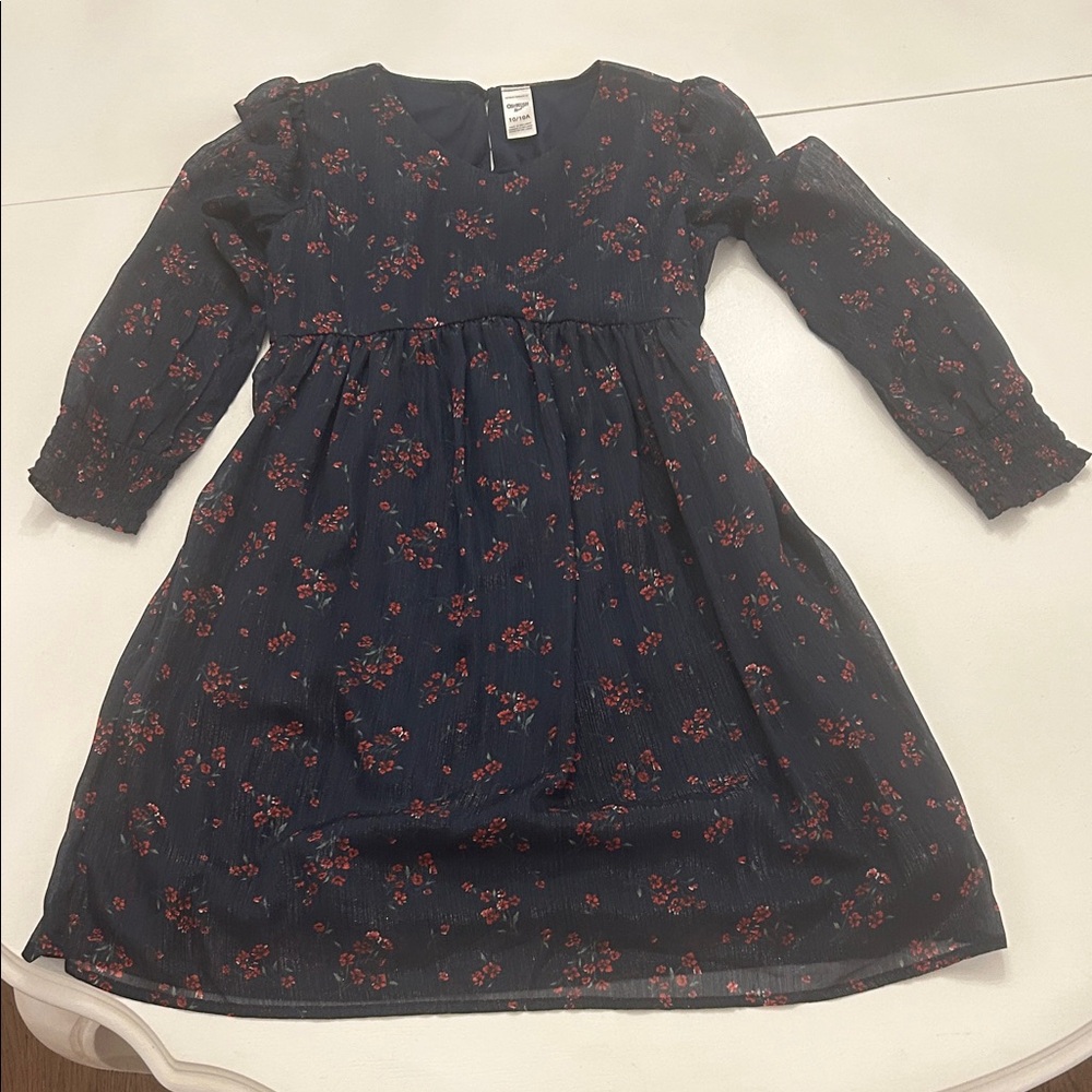 OshKosh B'gosh Dark Blue Floral Dress